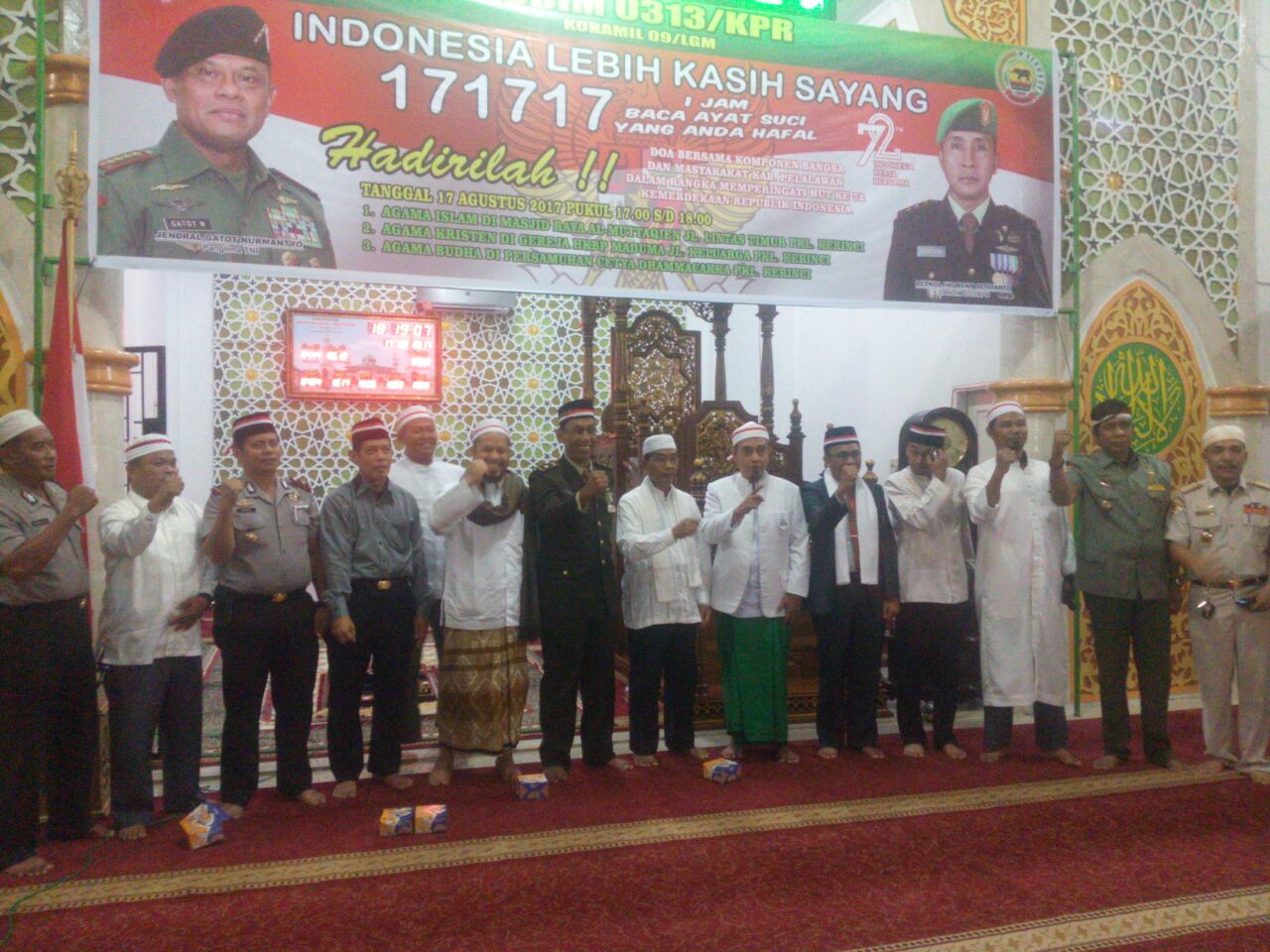 Semarak HUT RI ke 72, Koramil 0313/KPR Ajak Masyarakat Cintai Ulama