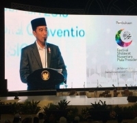Bertemu dengan Ulama, Jokowi buka Festival Sholawat Nusantara Piala Presiden