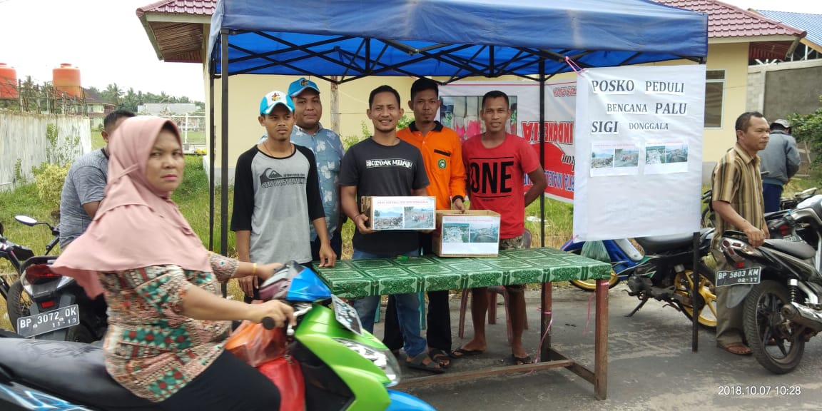Peduli Bencana Gempa dan Tsunami Palu, Sigi, dan Donggala PK KNPI Kuala Kampar lakukan Penggalangan Dana