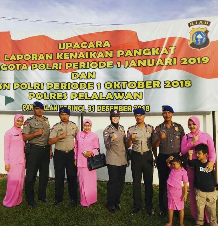 Kapolres Pelalawan Pimpin Upacara Korp Raport Kenaikan Pangkat