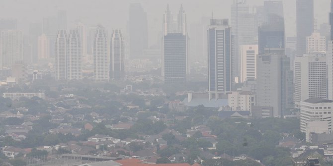 Data AirVisual: Kualitas Udara DKI Jakarta Minggu Pagi Tidak Sehat