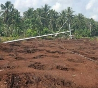Tiang PLN Miring dan Tumbang, GNPK RI : Pengerjaannya Asal Jadi 