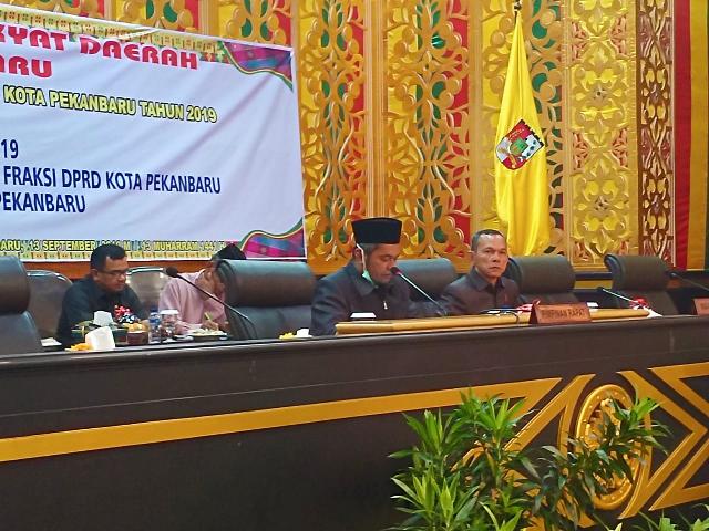Dipimpin Ketua DPRD Sementara, Pimpinan Defenitif dan Susunan Lengkap Fraksi DPRD Pekanbaru 2019-2024 Terbentuk