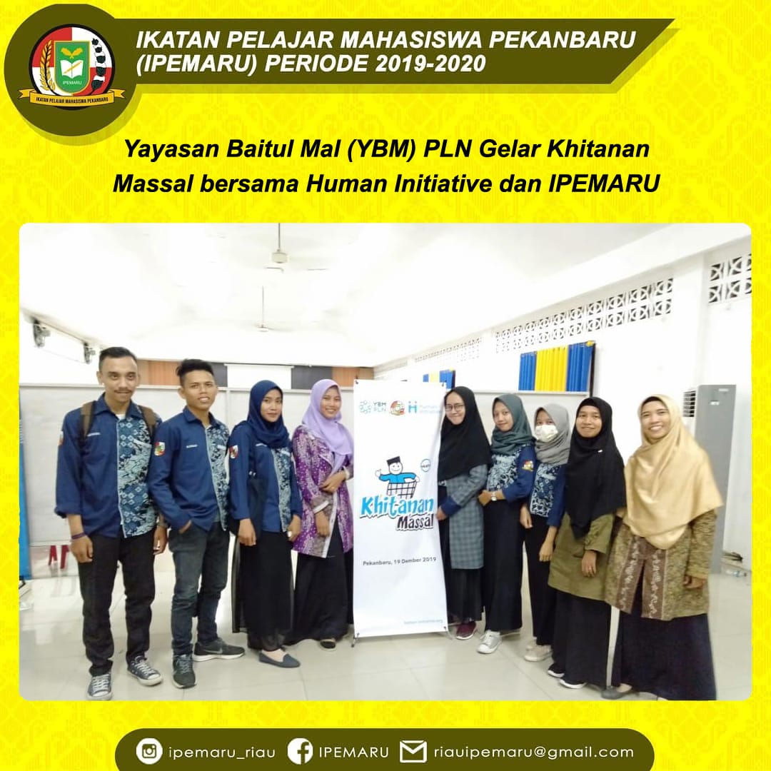 Sentuh kaum Yatim dan Dhuafa, IPEMARU laksanakan Khitanan Massal