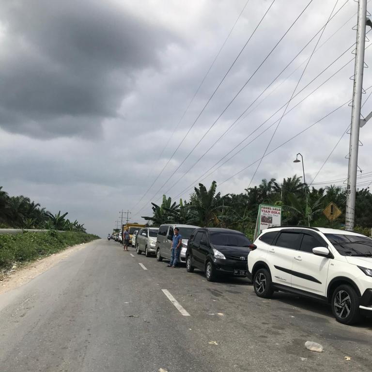 Polres Siak Berlakukan Buka Tutup di Ruas Jalan Perawang-Dayun