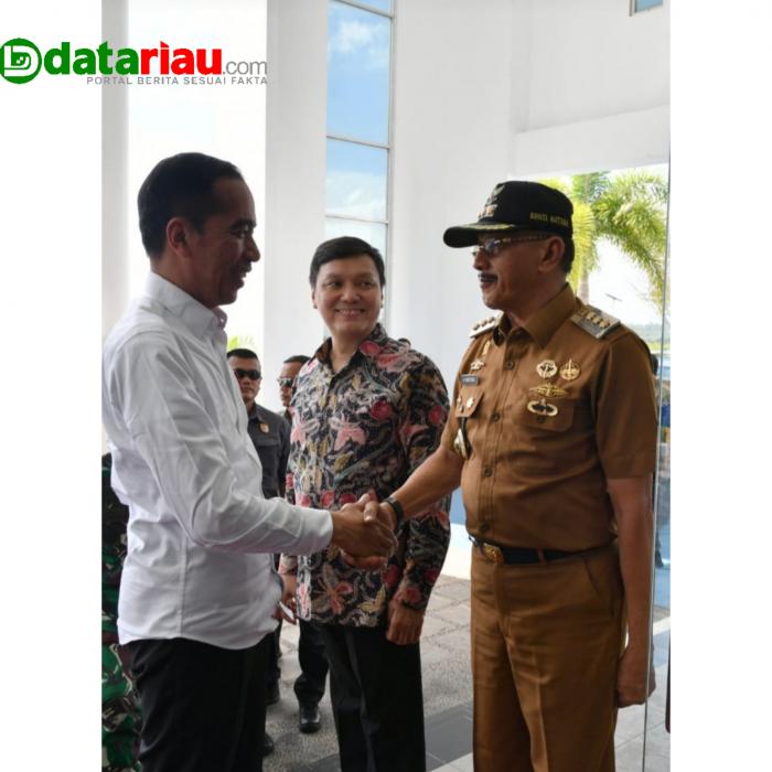Dikantor, Bupati Natuna Sambut Kedatangan Presiden