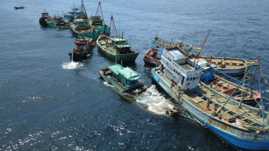 Kronologi Tertangkapnya 7 Kapal Tangkap Ikan Secara Ilegal di Perairan Rohil Ilustrasi (Dok. KKP.go.id)