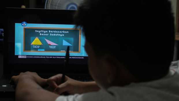 Peran Audio Visual Dalam Pembelajaran Tematik Dimasa Pandemi Covid-19 Ilustrasi (Foto Dok. Istimewa Beritasatu.com)