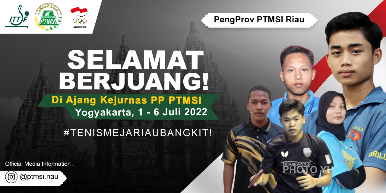 Pengprov PTMSI Riau Akan Turunkan 8 Atlet Ke Jogja, Ikuti Kejuaraan Nasional Tenis Meja
