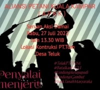 Tolak Keberadaan PT. TUM, Masyarakat Kuala Kampar Lakukan  Demo Serentak