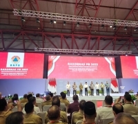 Sekda Rohil Hadiri Rakornas Penanggulangan Bencana Tahun 2023 di Jakarta
