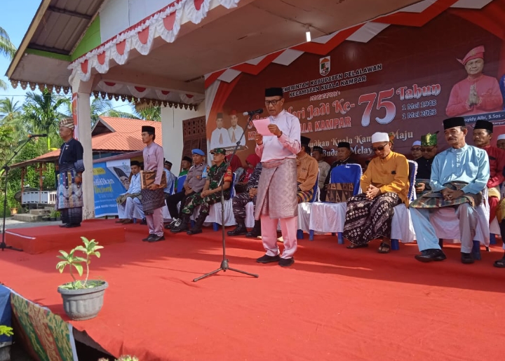 Sudah 75 Tahun Usia Kuala Kampar, Tokoh Bacakan Sejarah Terbentuknya Kecamatan Tertua di Pelalawan T. Fauzar