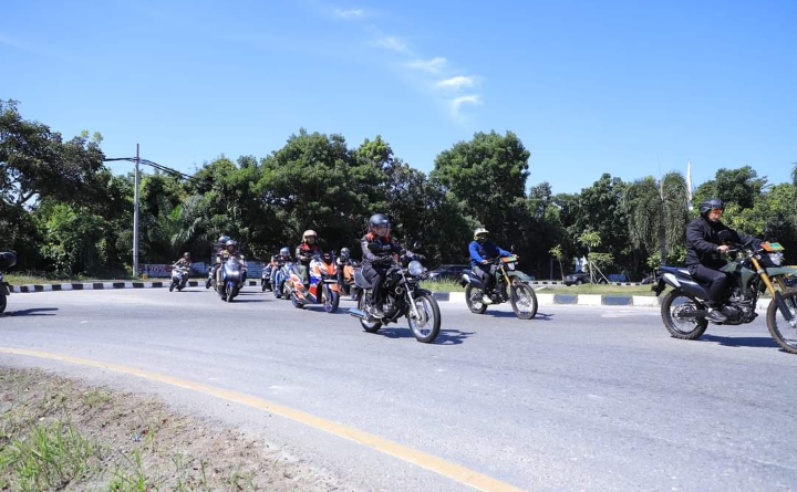 Pj Wako Pekanbaru Pimpin Konvoi Sunmori dari Tenayan Raya ke Asia Heritage