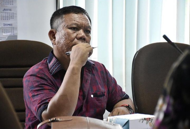Ketua Komisi II Dapot Sinaga Saat Memimpin Hearing