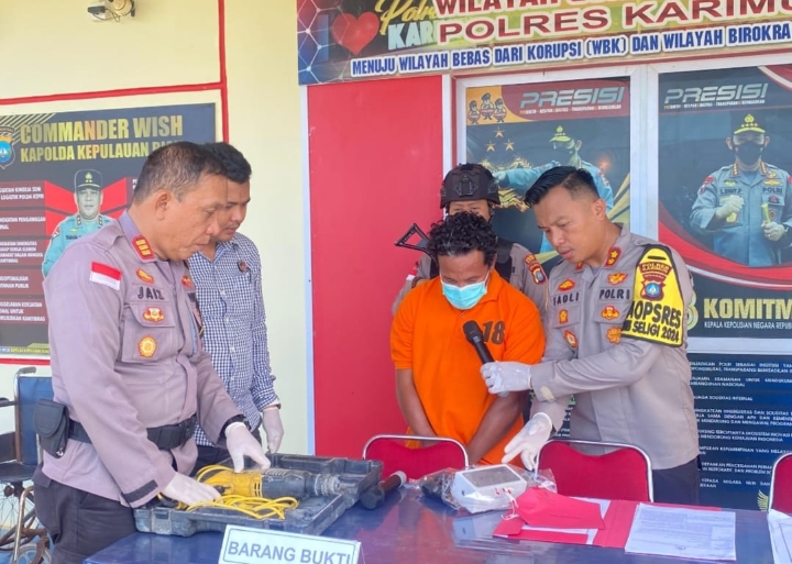 Pelaku Pencurian Berhasil Diamankan Polsek Tebing Polres Karimun