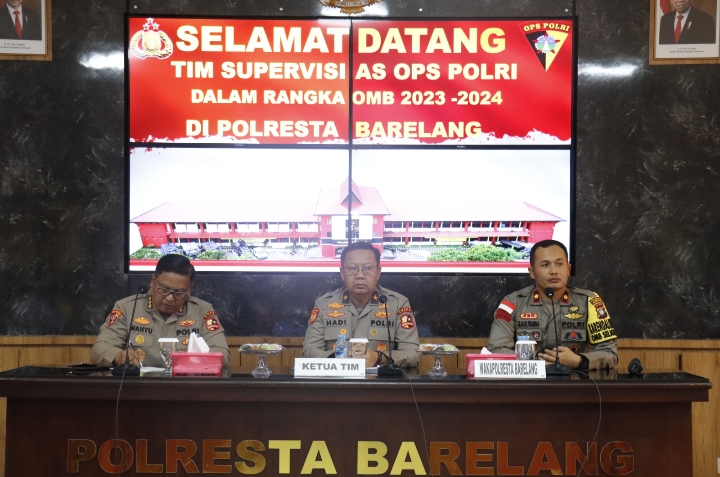 Mabes Polri Lakukan Supervisi dalam Rangka Operasi Mantap Brata Tahun 2023-2024 di Polresta Barelang