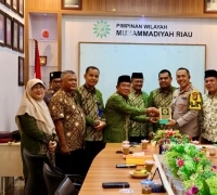 Wujudkan Pemilu Damai, Kapolresta Pekanbaru Kombes Pol Jeki Rahmat Mustika SIK Ajak PW Muhammadiyah Jalin Silaturahmi  Yang Erat