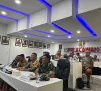 Vidcon Bersama Kapolda Riau, Bupati H Zukri SE Sampaikan Upaya Penanganan Banjir di Wilayah Pelalawan