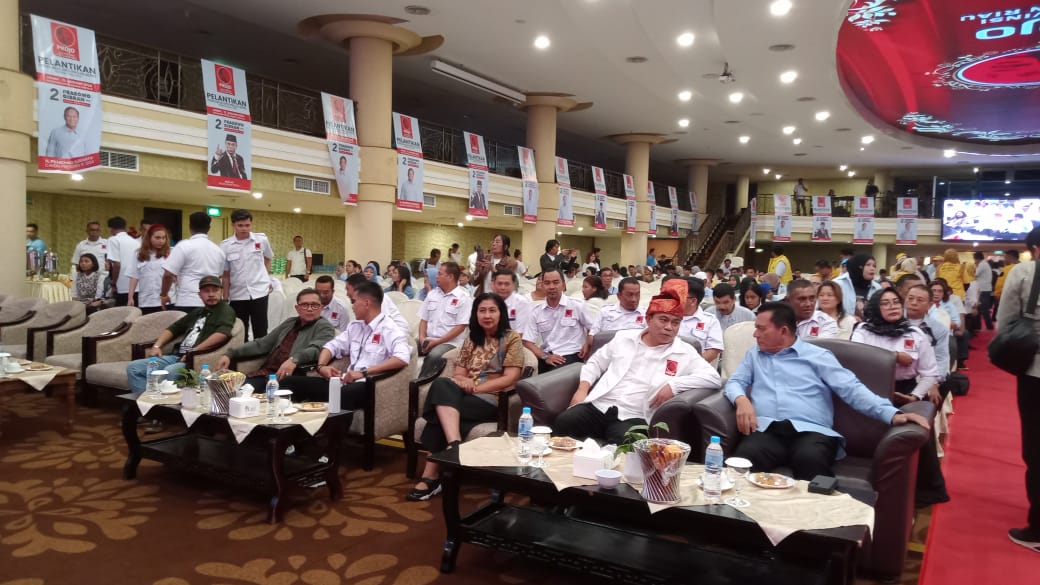 Suasana pelantikan Kepengurusan DPD Projo Kepri resmi dilantik di grand ballroom Hotel Pacific Palace Kota Batam.