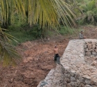 Bangun Bronjong, Upaya PUPR Riau Untuk Tangani Jalan Amblas   