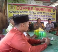 Pemilu Damai, Polsek Rupat Gelar Coffe Morning di Desa Teluk Lecah