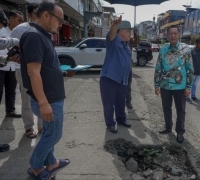 Begini Progresnya, Pj Gubri Tinjau Pembangunan Flyover Simpang Panam