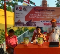 Ketua DPRD Pekanbaru Sabarudi Laksanakan Penyebar Luasan Perda di Jalan Kenanga RT 01 RW 02 Kulim