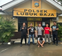 Pelaku Penganiayan berhasil diamankan oleh Polsek Lubuk Baja di Tanjung balai Karimun