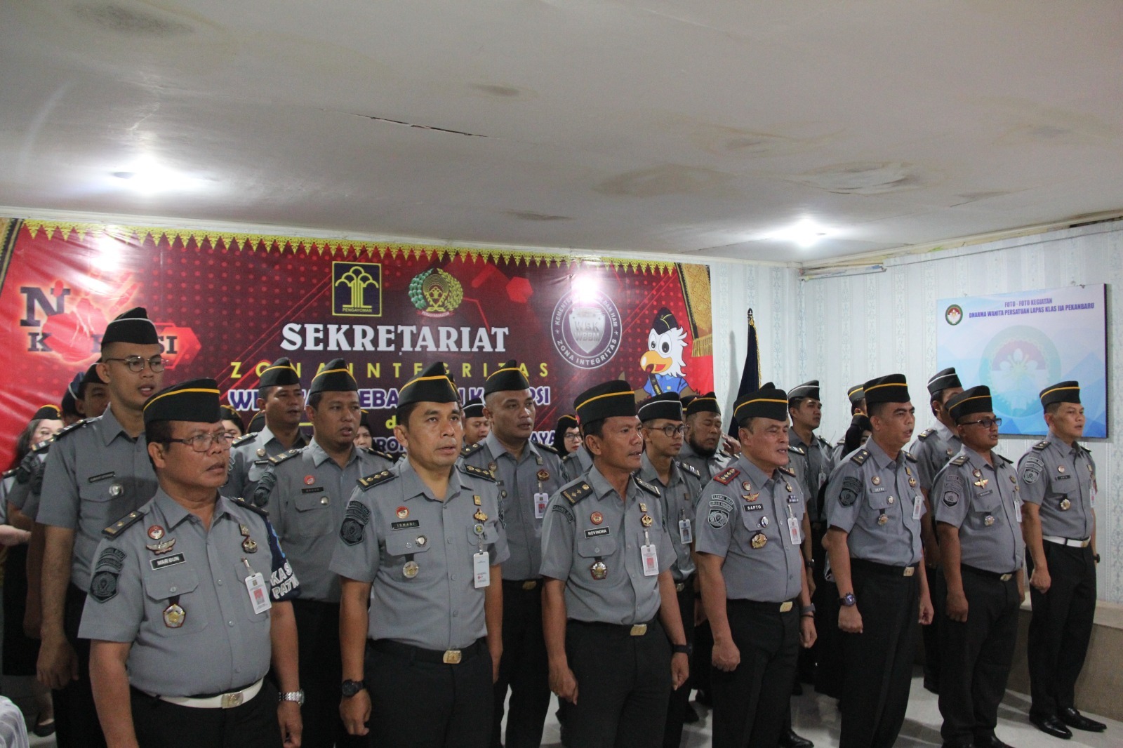 Lapas Pekanbaru Ikuti Apel Kesiapan Pengaman Idul Fitri Secara Virtual