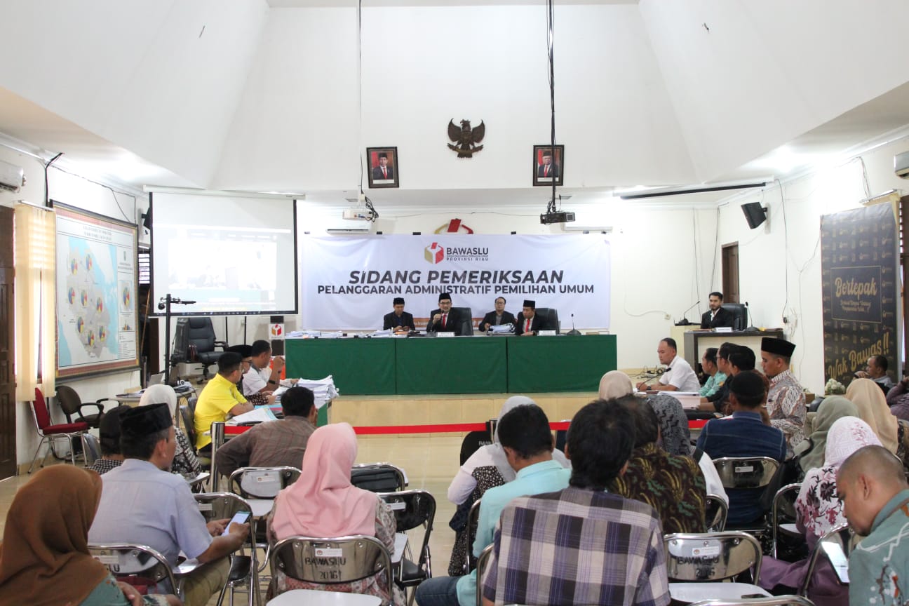 Bawaslu Riau Gelar Tiga Sidang Dugaan Pelanggaran Administrasi Pemilu Foto Dok Istimewa