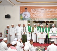 Safari Ramadan Prov Riau di Rokan Hulu, CSR BRK Syariah Disalurkan Untuk Masjid Pondok Pesantren Darussalam Kabun