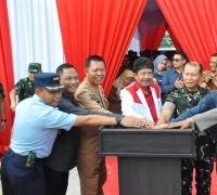 Korem 031/WB Ikuti Peresmian 2.664 titik sumber air bersih di seluruh wilayah Indonesia Secara Virtual oleh Kepala Staf Angkatan Darat