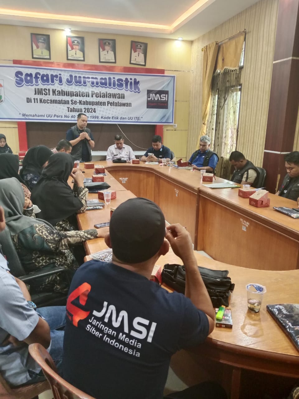 Antusiasme Peserta, Camat Pangkalan Kerinci Sambut Baik Safari Jurnalistik JMSI Pelalawan