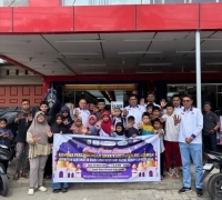 Baznas dan Komnas PA Pelalawan Ajak 30 Anak Yatim Belanja Lebaran di Pangkalan Kerinci