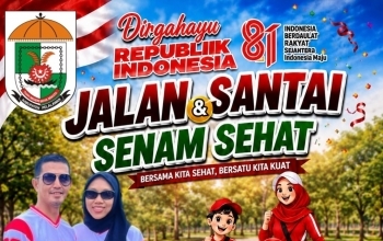Semarak HUT RI ke-81, Desa Pulau Muda Pelalawan Gelar Jalan Santai dengan Doorprize Menggiurkan