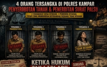 Kasus Pemalsuan Surat Tanah di Siak Hulu Memanas, Dua Perangkat Desa Ditahan, Satu Tersangka Masih Bebas