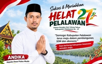HUT Pelalawan ke-27, Kades Pulau Muda Andika Sampaikan Harapan untuk Pembangunan dan Ekonomi Daerah